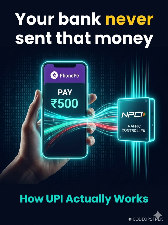 How UPI actually works — your bank never sent that money. Explained simply with NPCI and RBI settlement flow.